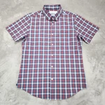 Mizzen+main Shirt Mens Blue Plaid Trim Fit Short Sleeve Polyester Spandex. Fixed Price $39.99.
