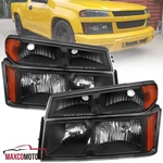 Black Headlights+parking Corner Lamps Fits 2004-2012 Chevy Colorado Gmc Canyon. Fixed Price $82.49.