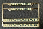 Nos Hondacar Escondido Dealer License Frames Cvcc Civic Accord Type-r Jdm. Fixed Price $124.99.
