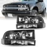 Black Headlights For 1998-2005 Chevy S10 /blazer Bumper Headlamps Left&right. Fixed Price $57.29.