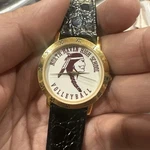 Working North Haven High School Unisex Watch Roman Gold Tone Black Leather 33MM. Fixed Price $18.16.