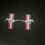 Ford Mustang Tri-bar Fender Running Horse Emblems Chrome Metal (left & Pair). Fixed Price $14.99.