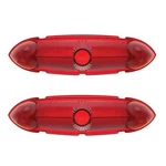 Pair (2) 1951 Ford Passenger Car Red Brake Tail Light Lenses. Fixed Price $41.95.
