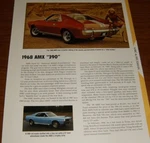 1968 Amc Amx 390 Specs Info Photo Javelin Sst 69 70 American Motors. Fixed Price $5.69.
