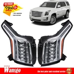 Headlights Led Left+right Side Housing Chrome For Cadillac Escalade 2015-2020. Fixed Price $309.06.