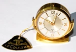 Swiss Jaeger Lecoultre Enamel Table Clock Gold Watch Memovox Alarm Switzerland. Fixed Price $780.00.