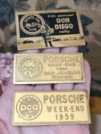 Authentic 1959 1961 Porsche Club Of America Pca Dash Plaque Lot Vintage Brass. Fixed Price $299.99.