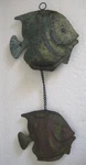 Iron Twin Fish Trade Sign / Store Display Wall Decoration , Hanging. Fixed Price $62.64.