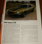 1970 Chevy Camaro Z/28 Specs Info Photo Z28 302 400. Fixed Price $5.69.