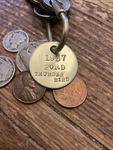 1957 Ford Thunderbird Solid Brass Key Fob. Fixed Price $14.95.