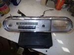 1958 Chrysler Radio With Dash Panel + Tray 300D Saratoga Windsor New Yorker. Fixed Price $249.00.