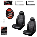 New Dodge Decal Emblem Key Chain License Plate Frame 2 Seat Covers Gift Set. Fixed Price $79.54.