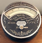 Large Antique 1890S Weston Voltmeter Gauge Newark Nj. Steampunk Ornate. Fixed Price $439.99.