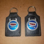 Nos Vtg 1970'S Leather Mercury Key Chain Fob Ring Holder. Fixed Price $15.00.