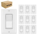 10 Pack Decorator Paddle Rocker Light Switch Residential GRADE,15A 120V/277V. Fixed Price $27.29.