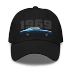 1969 Chevelle Dad Hat Blue Classic Muscle Car Cotton Twill Cap With Adjusta. Fixed Price $32.95.