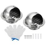 2SET 3" Round Soffit Air Vents Stainless Steel Louver Grille Cover Screen. Fixed Price $19.37.