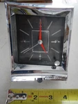 Vintage 1960 Mercury Dash Clock Square With Chrome Bezel Borg. Fixed Price $69.00.