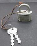 Yale Hardened Padlock W/2 Keys Made In England 2.25" Tall Silver Toned Vtg Rare. Fixed Price $21.50.