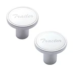 Chrome Deluxe Tractor And Trailer Air Brake Knob Set Stainless Steel Plaque. Fixed Price $39.99.