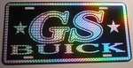 Gs Buick Prism Metal License Plate Tag 1970'S Retro Fits Skylark Riviera. Fixed Price $24.90.