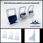(SET/3) Chrome Dash Switch Covers For Kenworth T680, T880 & W990 United #41452. Fixed Price $12.34.