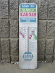 1970'S Martin Senour Automotive Paints Parts Advertising Thermometer 27". Fixed Price $159.00.