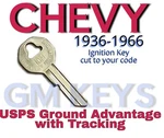 1936-1966 Gm Chevy Chevrolet Ignition Key Cut To Code 8751-9000. Fixed Price $11.99.