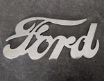 Ford Emblem Chrome Plated Metal Script 7 1/4 X 3 1/2. Fixed Price $17.95.